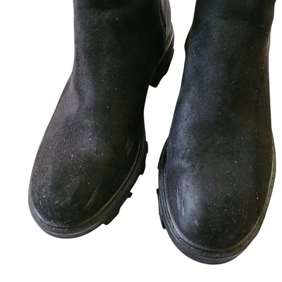 Unisa Boots Womens 7 M Black Wadi-M Ankle Booties Heels Casual Suede Zipper - Picture 2 of 8